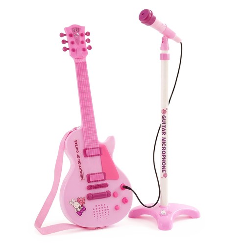Kids pink electric - guitar, &