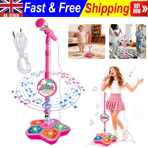 Pink kids microphone with - microphone,