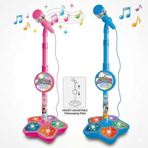 Kids singing microphone stand - singing,